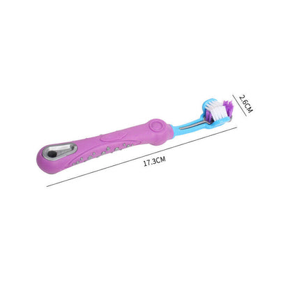 3 Sided Dog Toothbrush Teeth Cleaning Tartar Remover Pet Oral Care Groom Tool AU