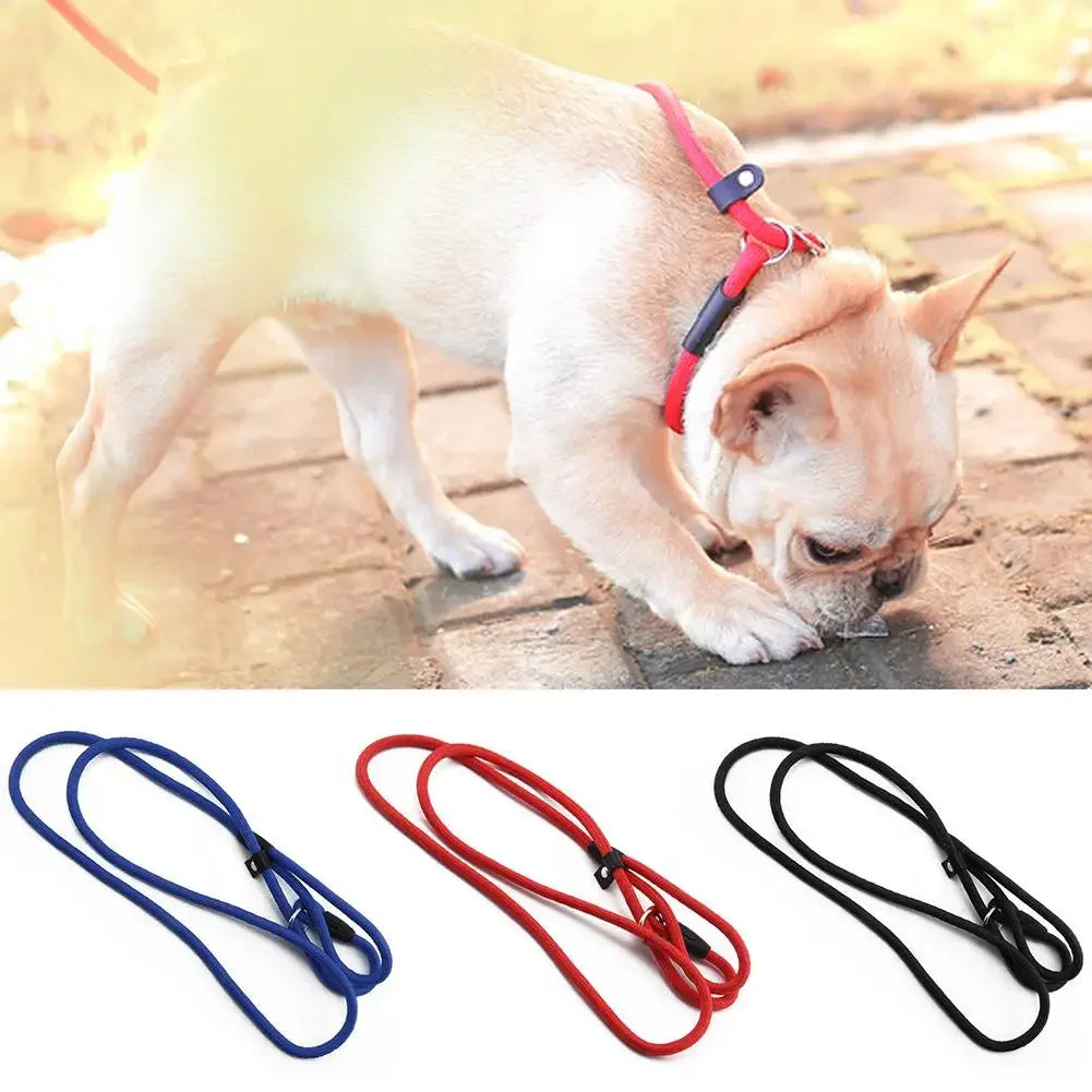 Nylon Pet Leash Dog Slip Rope Leash 130Cm Dog Training Leash Strong Slip Adjustable Pet Slipknot Nylon Leash for Dogs
