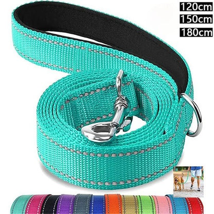 Cat Dog Harness Lead Reflective Leash Rope Pet Walking Training Strap 1.2–1.8M