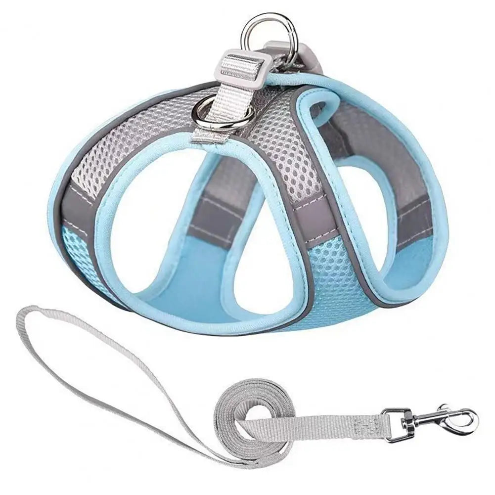 Puppy Harness Set Dog Accessories Adjustable Puppy and Cat Harness Vest French Bulldog Chihuahua Small Dog Collar Pet Leash Dogs