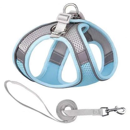 Puppy Harness Set Dog Accessories Adjustable Puppy and Cat Harness Vest French Bulldog Chihuahua Small Dog Collar Pet Leash Dogs