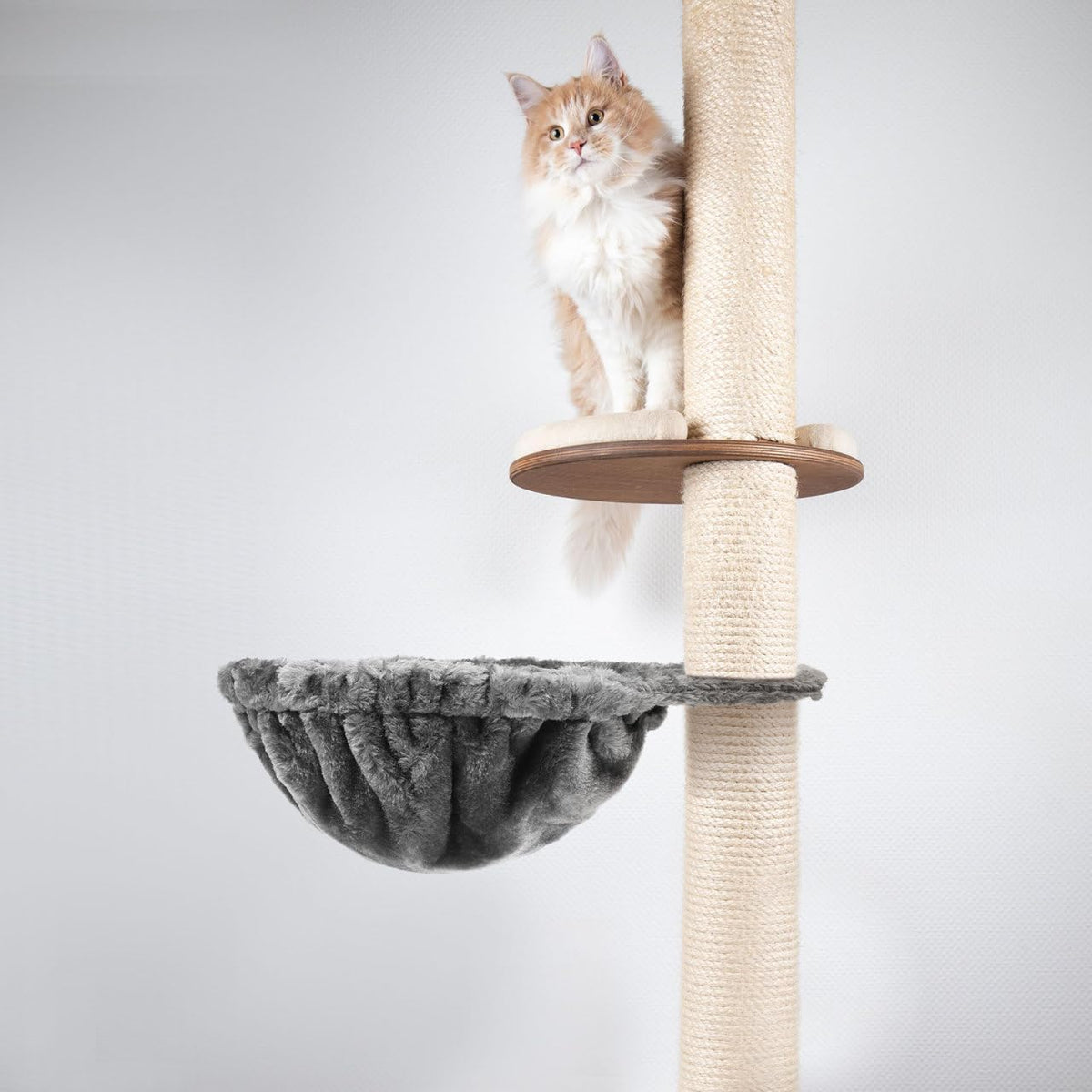 Cat Tree Hammock Replacement Large Deep Basket Cat Tree Hanging Basket with Soft Fabric Indoor Accessory for Resting Napping and Play