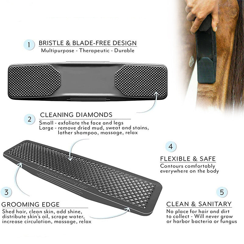 Pet Grooming Brush 6-In-1 Horse Dog Shedding Massage Deshedding Comb Kit Neat AU