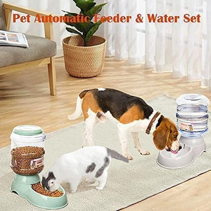 Automatic Pet Water Dispenser 3.8L Large Capacity Self-Dispensing Gravity Pet Feeder Waterer Cat Dog Feeding Bowl Drinking Water/Automatic Feeding Pet Supplies