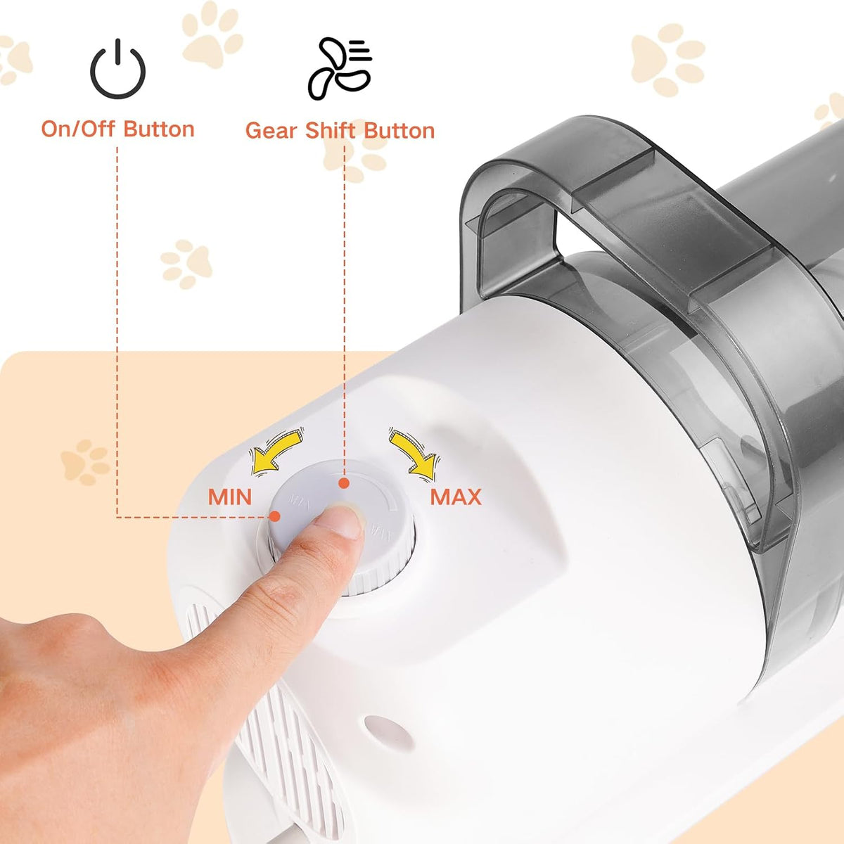 Pet Grooming Vacuum, Dog Grooming Kit, Low Noise Dog Hair Vacuum, 12 Pet Hair Removal Tools, 2.5L Capacity Dust Cup