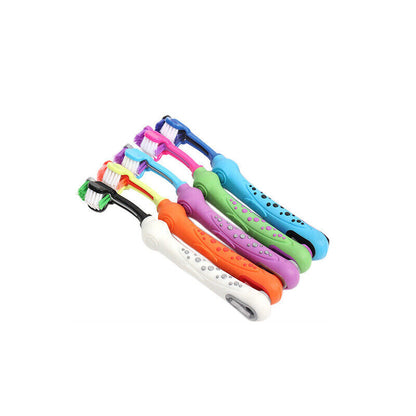 3 Sided Dog Toothbrush Teeth Cleaning Tartar Remover Pet Oral Care Groom Tool AU