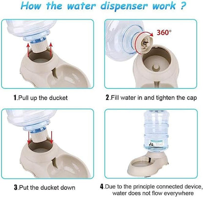 Automatic Pet Water Dispenser 3.8L Large Capacity Self-Dispensing Gravity Pet Feeder Waterer Cat Dog Feeding Bowl Drinking Water/Automatic Feeding Pet Supplies
